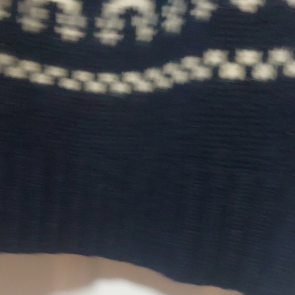 Vintage, Size M, Navy Blue Reindeer Pattern 100% Wool Sweater - Picture 6 of 13